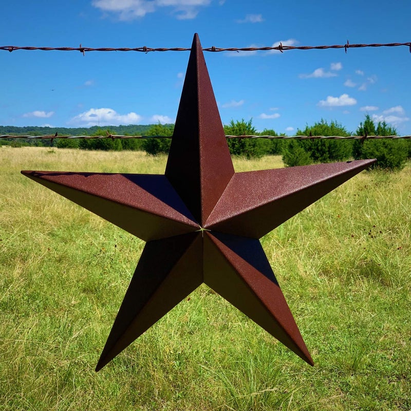 EcoRise Barn Star - Metal Stars for Outside Texas Stars Art Rustic Vintage Western Country Home Farmhouse Wall Decor (22") - Image 3